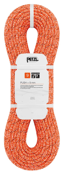 Corde statique 9mm orange, 22 kN, 56g, PUSH +, PETZL