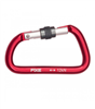 Mousqueton accessoire, rouge, 12 kn à vis, 30g,  FADERS