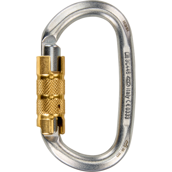 Mousqueton auto 3T keylock, acier, 30 kN, PILLAR STEEL TG, CLIMBING TECHNO