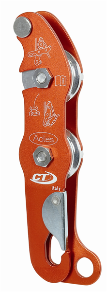 Descendeur spéléo avec oeillet pour frein, ACLES DX, CLIMBING TECHNOLOGY