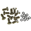 Lot de 10 vis 8 x 16 mm INOX avec joint, pour plaquette, anneaux et Uli, RAUMER