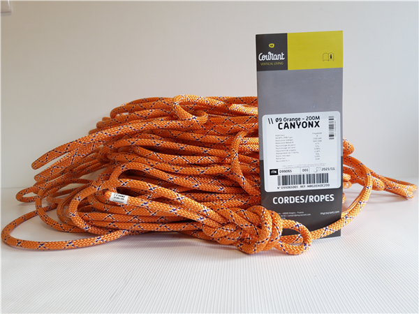 80m de corde canyon Meetic Technology, 9 mm, type B, CANYON X , COURANT