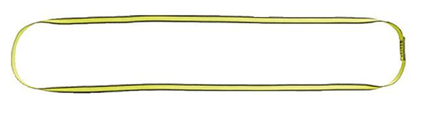 Anneau de sangle cousue 19mm x 120 cm jaune, 22 kn, COURANT