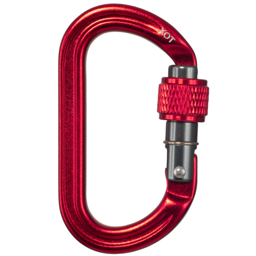 Mousqueton 800kg rouge VIS, keylock, 15g, FIXE