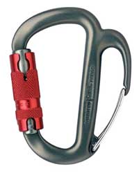 Mousqueton automatique avec frein accolé, 23Kn, FREINO ancien modèle, PETZL