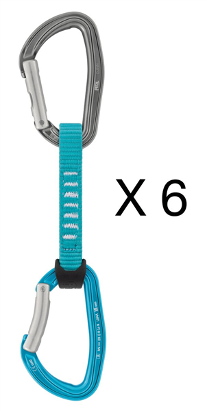 Pack 6 dégaines keylock, couleur, 11 cm, DJINN, PETZL