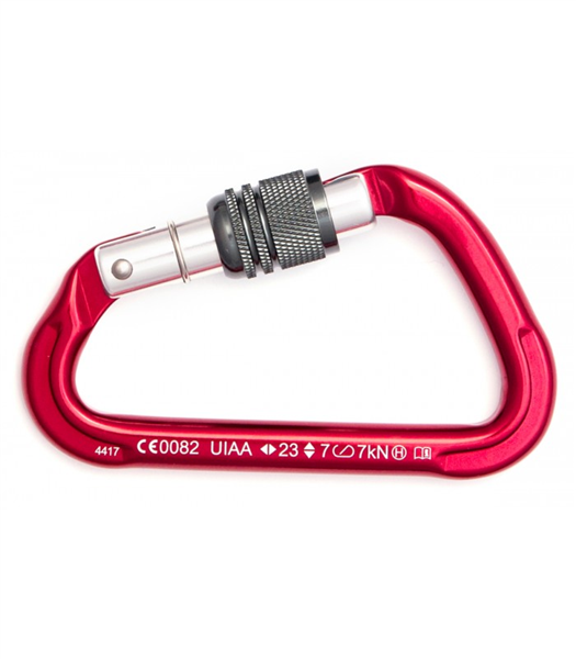 Mousqueton à vis keylock, rouge, ROCK Stone, FIXE