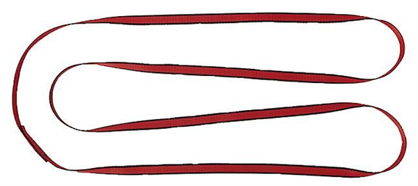 Anneau de sangle cousue 19mm x 150 cm rouge 22 kn, COURANT