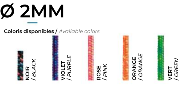 Cordelette 2 mm, 2g/m, 80 daN, COUSIN