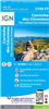 Carte TOP 25, corniche des Cévennes, IGN