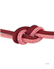 Cordelette 7 mm, 34,2 g / m, 1210 daN, noire et rouge,  COURANT