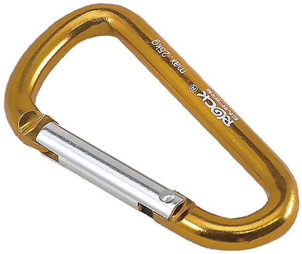 Mousqueton porte clef, 25 kg maximum, 7 x 70 mm, ROCK EMPIRE