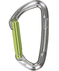 Mousqueton simple doigt droit, couleur, keylock, LIME, CLIMBING TECHNOLOGY
