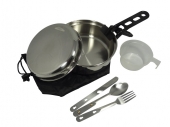 Popote inox scout, 1 personne, 8 pièces, litrage 1,2 L, 420 g, CAO