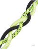 Corde 8 mm type L, 1700 daN, 42 g / m, verte et noire, COURANT