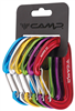 Lot de 6 mousquetons coloris variés, NANO 22, CAMP