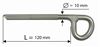 Piton INOX, 10x120 mm, 35 kn, SUPERSTAR, 148g, RAUMER