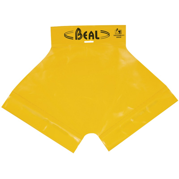 Protection PVC jaune qui s'intègre au harnais canyon, BEAL